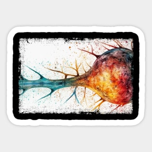 Abstract Human nerve cell Sticker